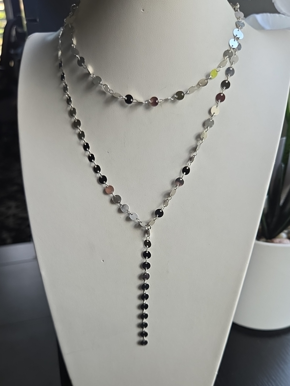 Paparazzi Silver Layered Y Necklace NWT